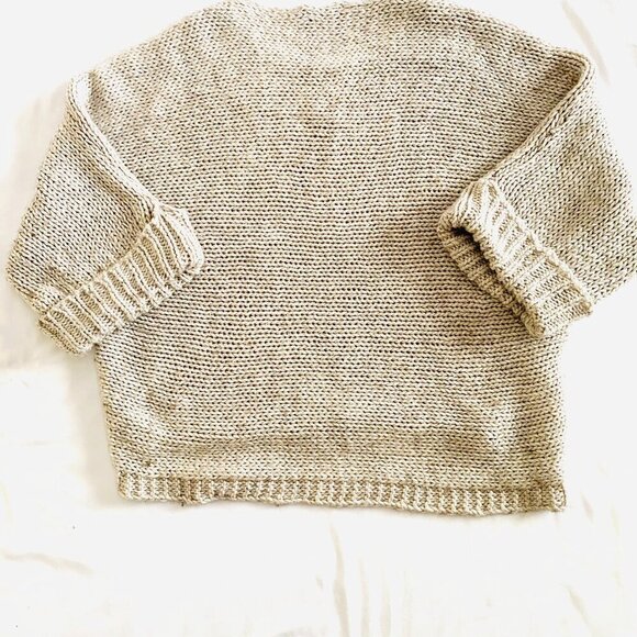 Berretti Italy cropped dolman sleeve sweater Womens One Size loose soft luxury - Picture 6 of 8